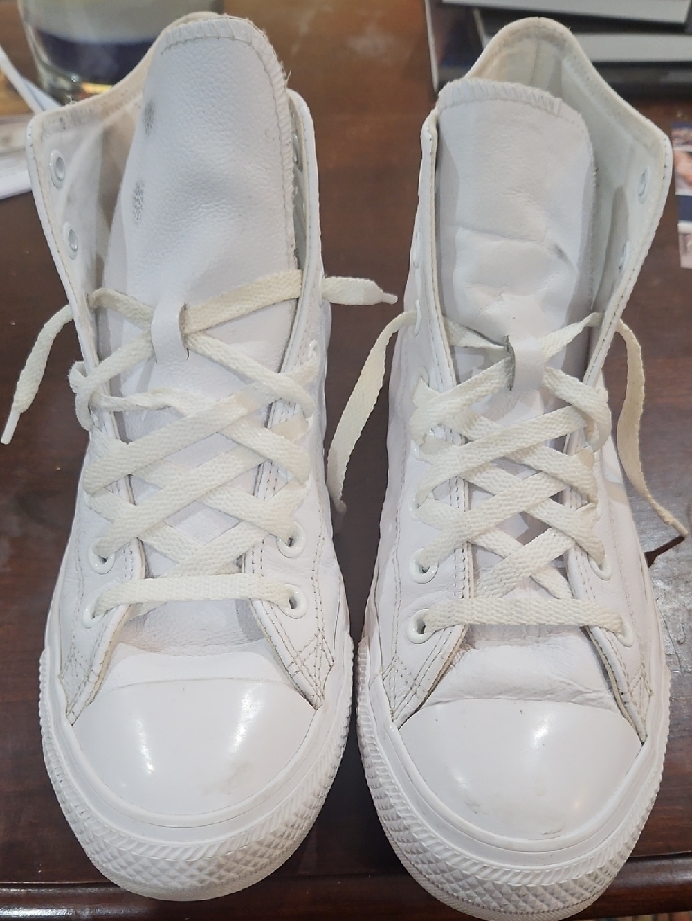 Converse Chuck Taylors Unisex White Leather High Top